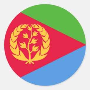 Sticker Rond Drapeau de l'Érythrée