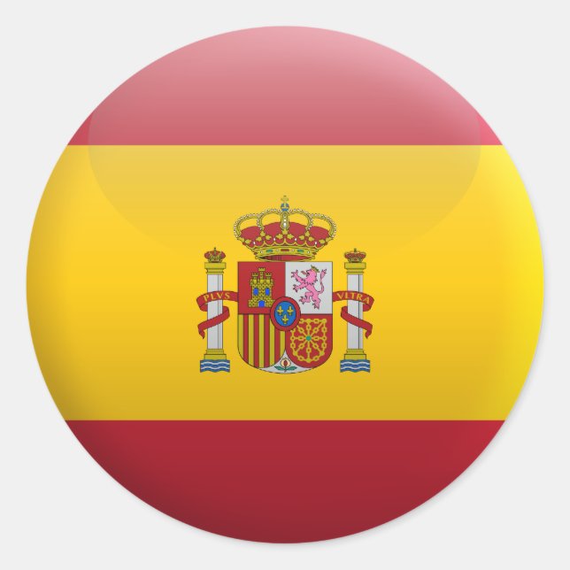 Sticker Rond Drapeau de l'Espagne (Devant)