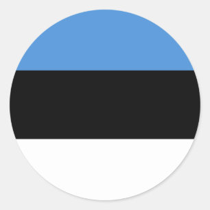 Sticker Rond Drapeau de l'Estonie