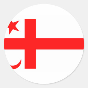 Sticker Rond Drapeau de l'État de Mikmaq