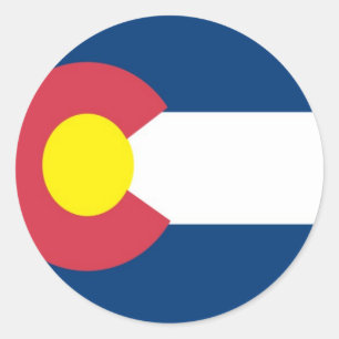 Sticker Rond Drapeau de l'État du Colorado