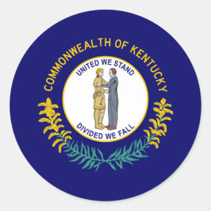 Sticker Rond Drapeau de l'État du Kentucky