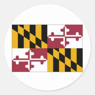 Sticker Rond Drapeau de l'État du Maryland