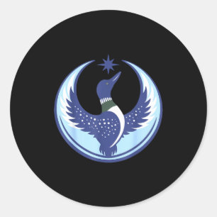 Sticker Rond Drapeau de l'État du Minnesota rebelle plongeon
