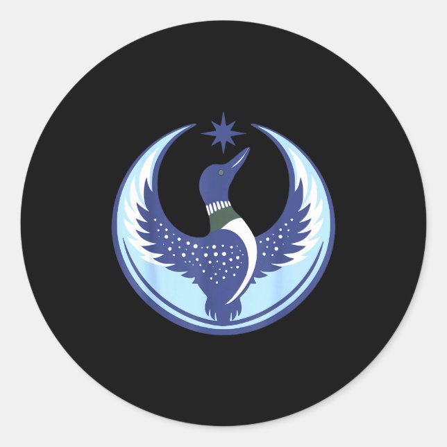 Sticker Rond Drapeau de l'État du Minnesota rebelle plongeon  (Devant)