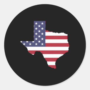 Sticker Rond Drapeau De L'État Patriotique Du Texas