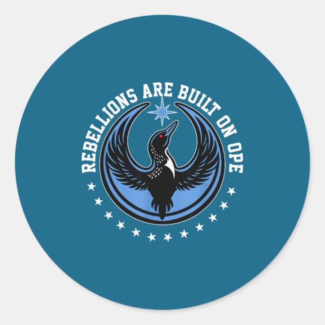 Sticker Rond Drapeau de l'État rebelle du Minnesota (Devant)