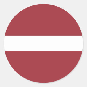 Sticker Rond Drapeau de Lettonie