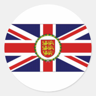 Sticker Rond Drapeau de lieutenant le Gouverneur du Jersey