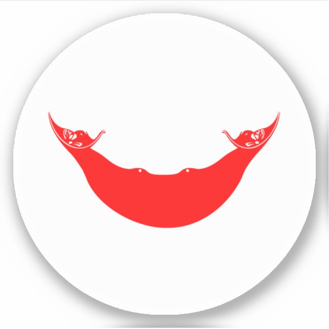 Sticker rond Drapeau de l'île de Pâques (Devant)