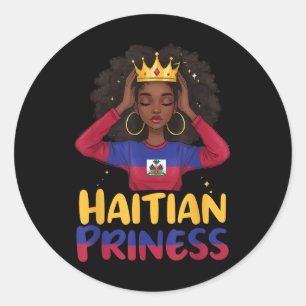 Sticker Rond Drapeau de l'Indépendance de la Princesse Haïtienn