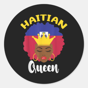 Sticker Rond Drapeau de l'Indépendance de la Reine Haïti d'Haït