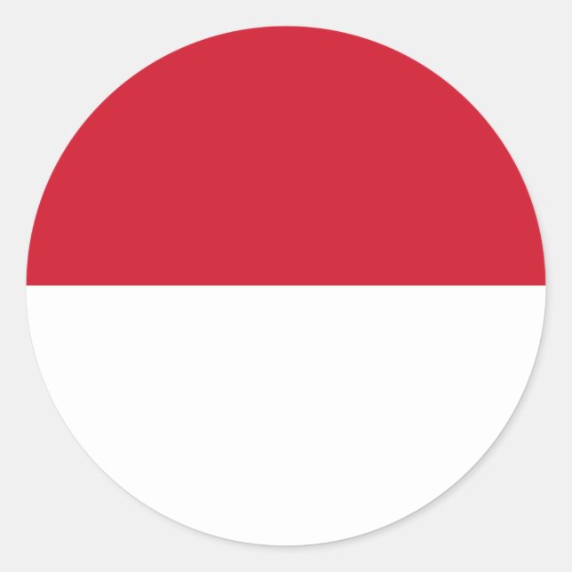 Sticker Rond Drapeau de l'Indonésie (Devant)