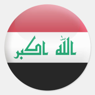 Sticker Rond Drapeau de l'Irak