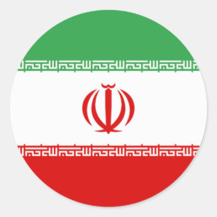 Sticker Rond Drapeau de l'Iran