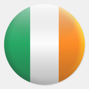 Sticker Rond Drapeau de l'Irlande