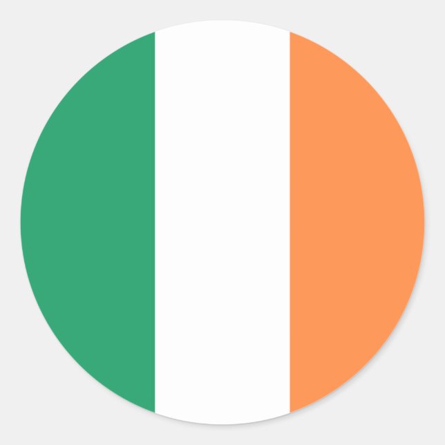 Sticker Rond Drapeau de l'Irlande (Devant)