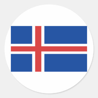 Sticker Rond Drapeau de l'Islande
