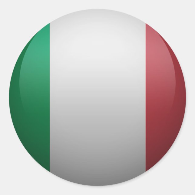 Sticker Rond drapeau de l'Italie (Devant)