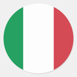 Sticker Rond Drapeau de l'Italie