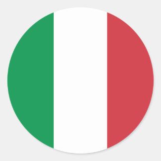 Sticker Rond Drapeau de l'Italie