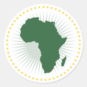 Sticker Rond Drapeau de l'Union africaine