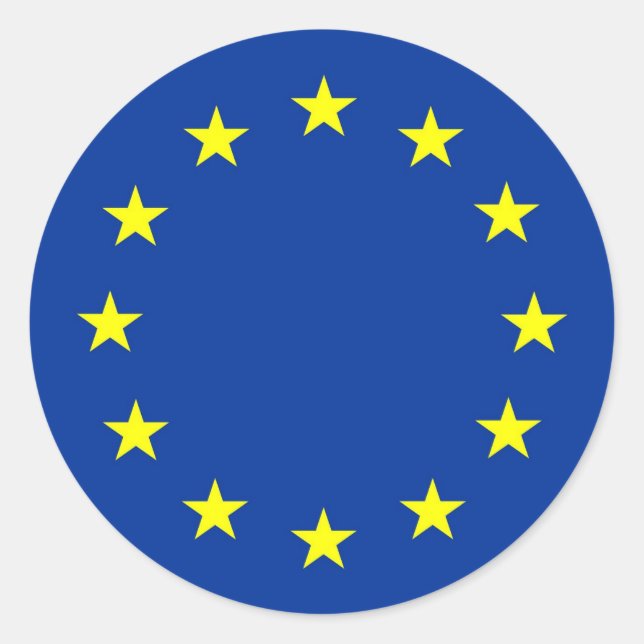 Sticker Rond drapeau de l'union européenne (Devant)