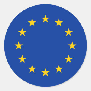 Sticker Rond Drapeau de l'Union européenne