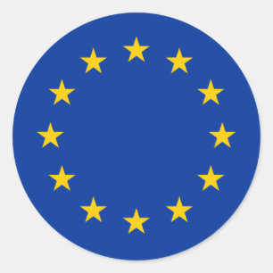 Sticker Rond Drapeau de l'Union européenne UE