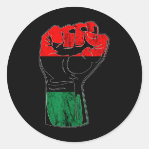 Sticker Rond Drapeau de l'Union panafricaine - Poignée d'histoi