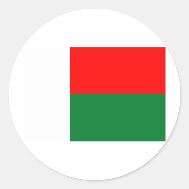 Sticker Rond Drapeau de Madagascar (Devant)