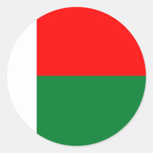 Sticker Rond Drapeau de Madagascar