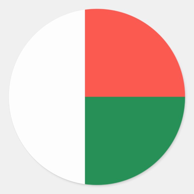 Sticker Rond Drapeau de Madagascar (Devant)