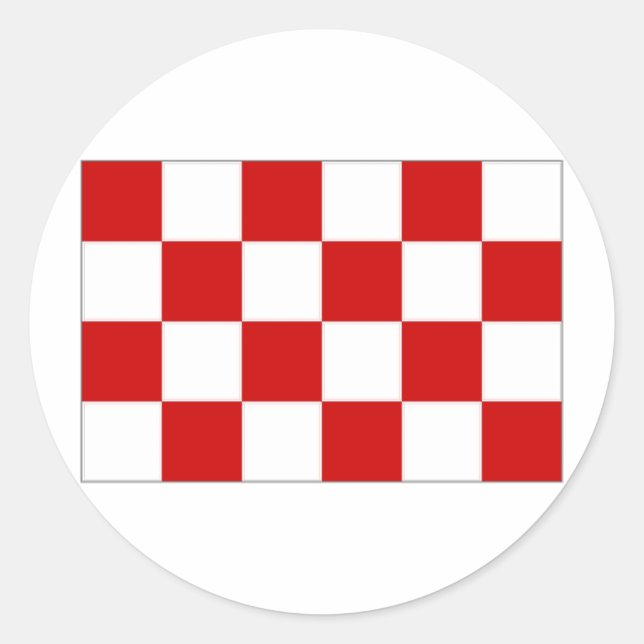 Sticker Rond Drapeau de marque Pays-Bas Noord (Devant)