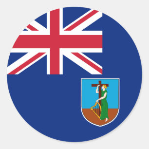 Sticker Rond Drapeau de Montserrat