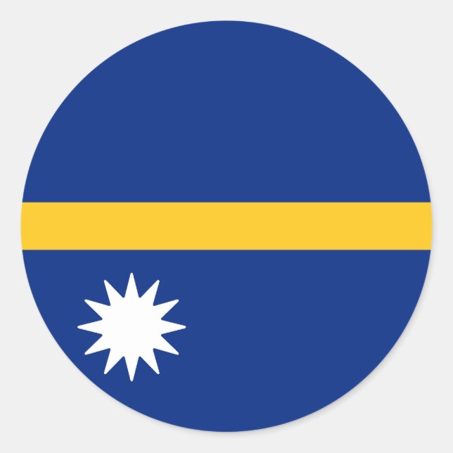 Sticker Rond Drapeau de Nauru (Devant)