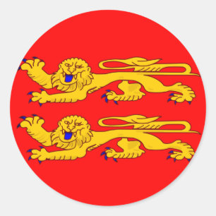 Sticker Rond Drapeau de Normandie