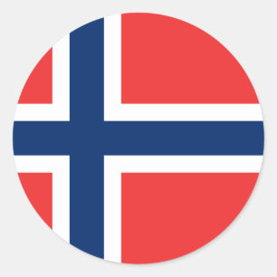 Sticker Rond Drapeau de Norway