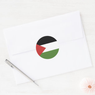Sticker Rond Drapeau de Palestine