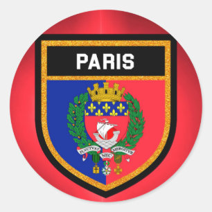 Sticker Rond Drapeau de Paris