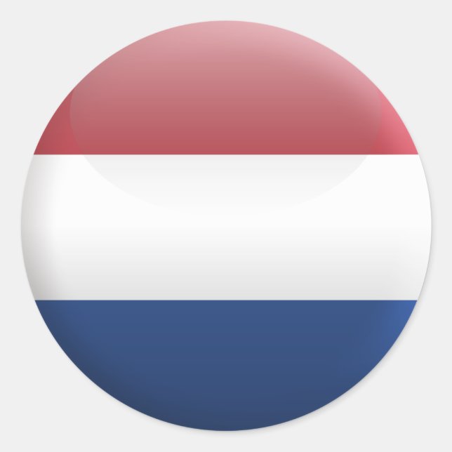 Sticker Rond Drapeau de Pays-Bas (Devant)
