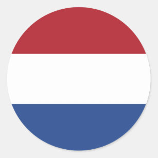 Sticker Rond Drapeau de Pays-Bas patriotique
