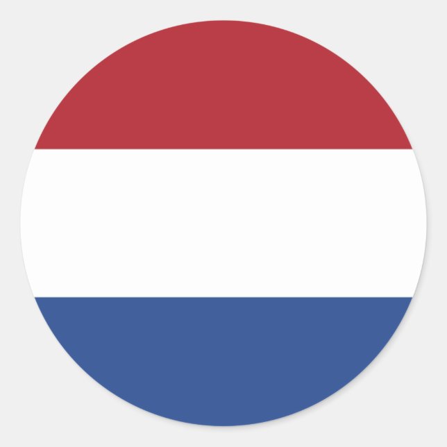 Sticker Rond Drapeau de Pays-Bas patriotique (Devant)