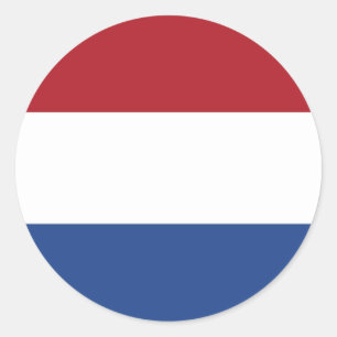 Sticker Rond Drapeau de Pays-Bas patriotique