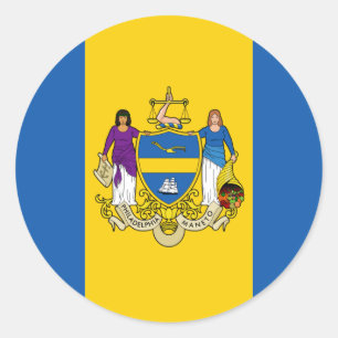 Sticker Rond Drapeau de Philadelphie