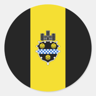 Sticker Rond Drapeau de Pittsburgh Pennsylvanie