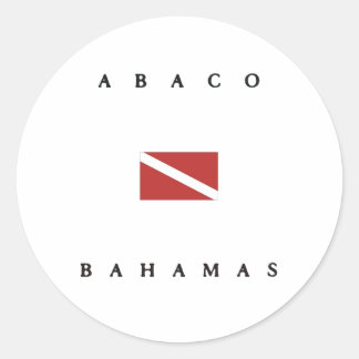 Sticker Rond Drapeau de plongée Abaco Bahamas