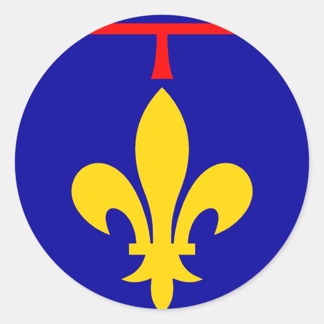 Sticker Rond Drapeau de Provence (Alternate), France (Devant)