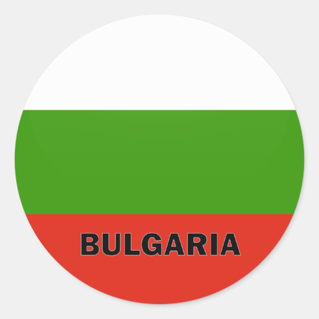 Sticker Rond Drapeau de qualité Roundel Bulgarie (Devant)
