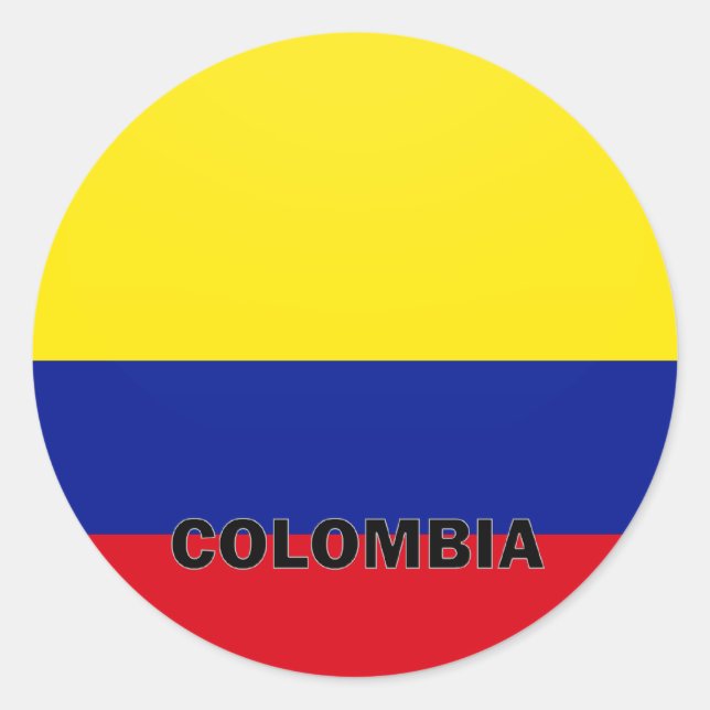 Sticker Rond Drapeau de qualité Roundel Colombie (Devant)
